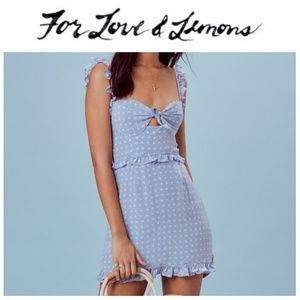 NWT For Love & Lemons Sweetheart Mini Dress